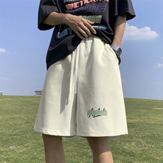 短裤男夏季新款美式高街潮流休闲沙滩裤男运动五分裤K7076-P22，男装休闲裤，星座512-4