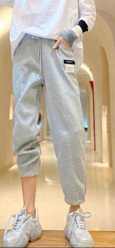 贴标卫裤，女装休闲裤，LL+