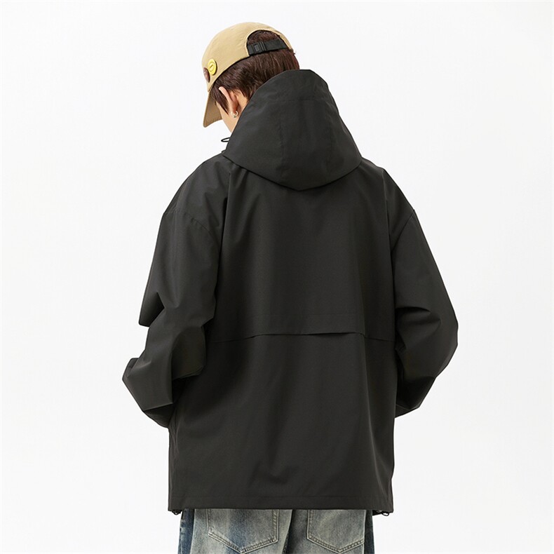 高品质双面穿连帽夹克男潮流宽松休闲外套A161-9286-P70,男装夹克,电商A161