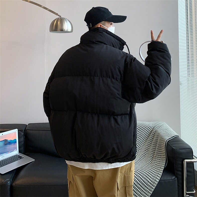 冬季ins立领加厚工装服百搭保暖衣宽松男袄外套W2205-P80,男装棉衣,星座512-4