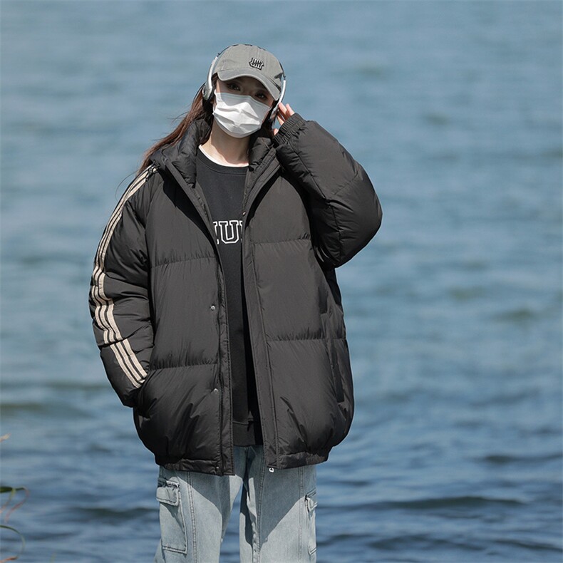 港风潮牌新款织带连帽可拆卸棉服潮流保暖棉衣M088-P85控129图片