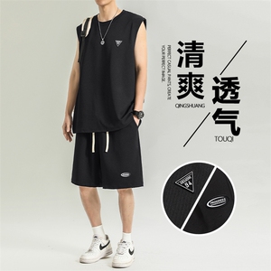 清爽舒适百搭亲肤透气休闲冰丝套装  TZ82-特批68图片