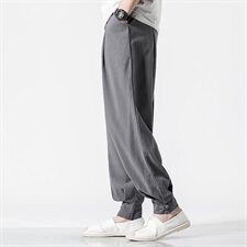 春夏新款中国风休闲裤子男棉麻宽松灯笼裤长裤QT6008-1/K021/P65，男装休闲裤，电商A008