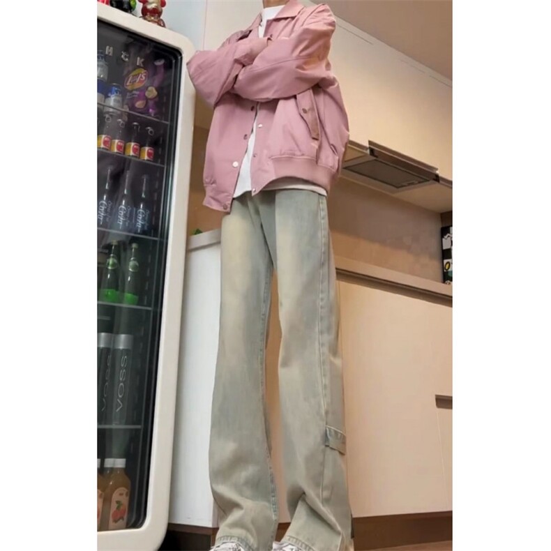 美式高街vibe裤子潮牌痞帅炸街拉链牛仔裤男Z758P39,男装牛仔裤,星座1112-1