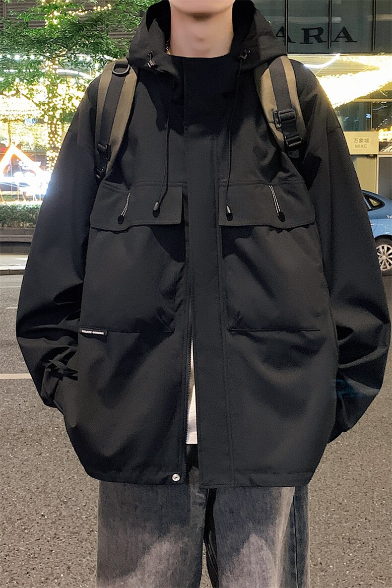 AJ233-90冬季加绒加厚连帽冲锋衣防风防水棉衣外套,男装棉衣,星座109