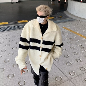 鹿毛绒开衫毛衣男慵懒风休闲针织衫 MY9216 P53图片