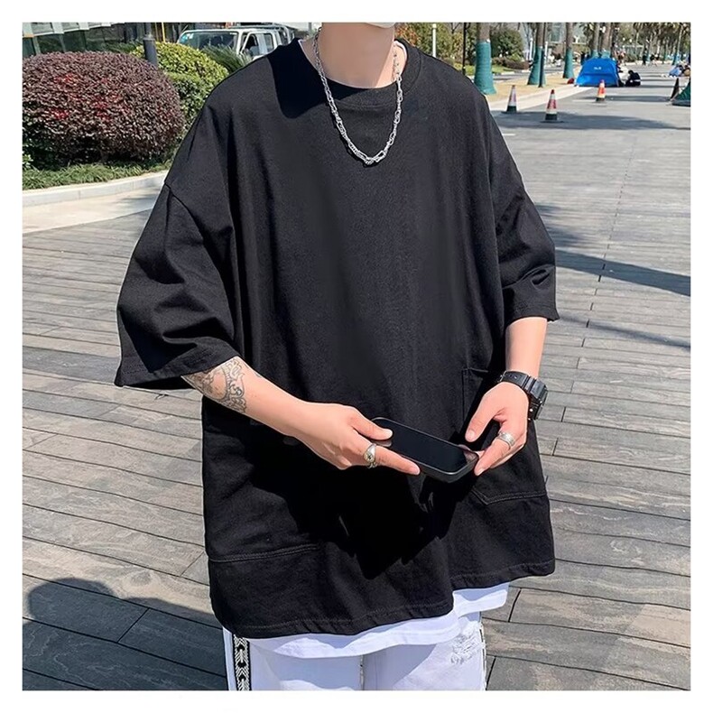 大口袋工装短袖T恤男款夏季新款潮牌宽松体恤上衣1001-1-TX61-P35,男装T恤,星座1001-1