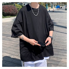 大口袋工装短袖T恤男款夏季新款潮牌宽松体恤上衣1001-1-TX61-P35，男装T恤，星座1001-1
