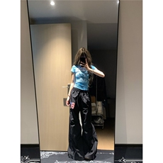 B3090-P46银莲YINLIAN美式复古字母印花阔腿休闲裤，男装休闲裤，电商B323A