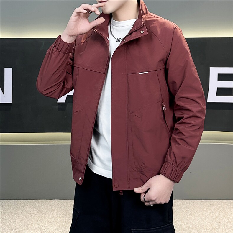 春秋夹克上衣黑色外套轻熟风简约JK8508-P85,男装夹克,星座1012-1