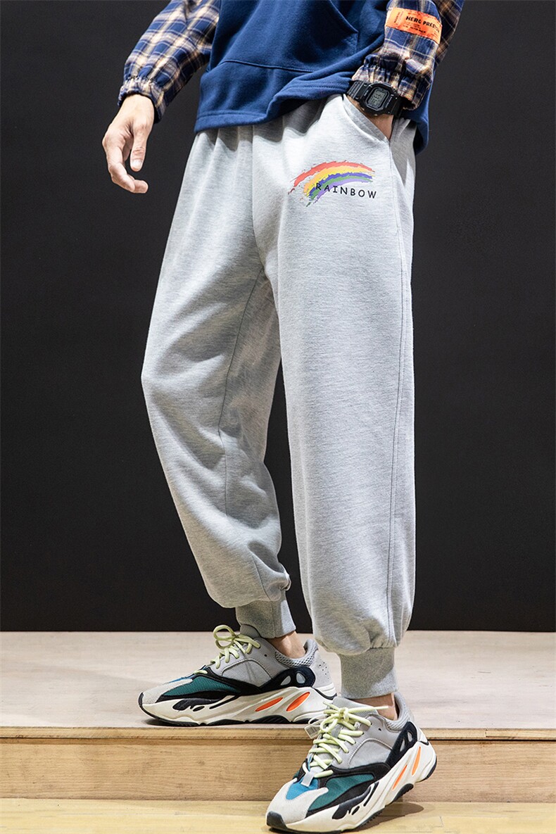 K12064-P40束脚纯棉运动裤男士休闲裤大码宽松卫裤男马切达,男装休闲裤,电商A040A