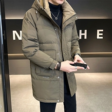 中长款羽绒服男冬季连帽加厚外套劵后338元A313-6317-P245，男装羽绒服，电商A313