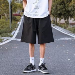 休闲短裤日系潮牌夏季复古2025小直筒五分短裤男宽松五分裤子潮图片