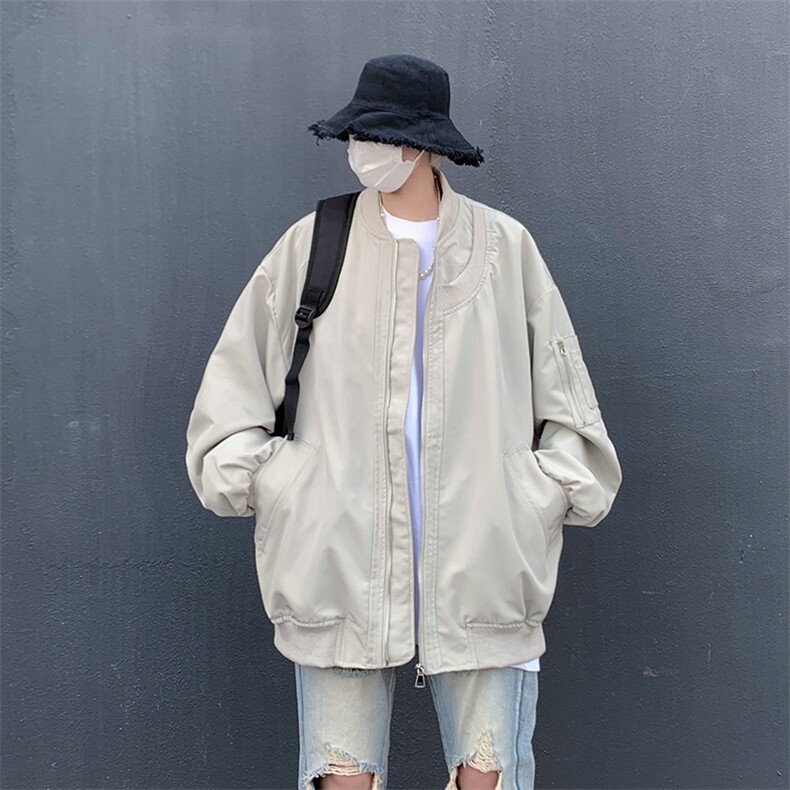 棒球服外套男春季美式vintage潮牌复古高级感男装宽松飞行员夹克图片