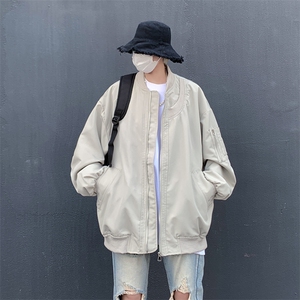 棒球服外套男春季美式vintage潮牌复古高级感男装宽松飞行员夹克图片
