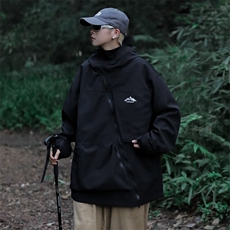 A935-P60美式户外登山服连帽冲锋衣春季机能风斜链接夹克外套男，男装夹克，星座512-6