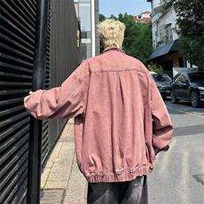 F567P85美式复古废土风洗水做旧立领牛仔夹克外套男小众嘻，男装夹克，星座512-6