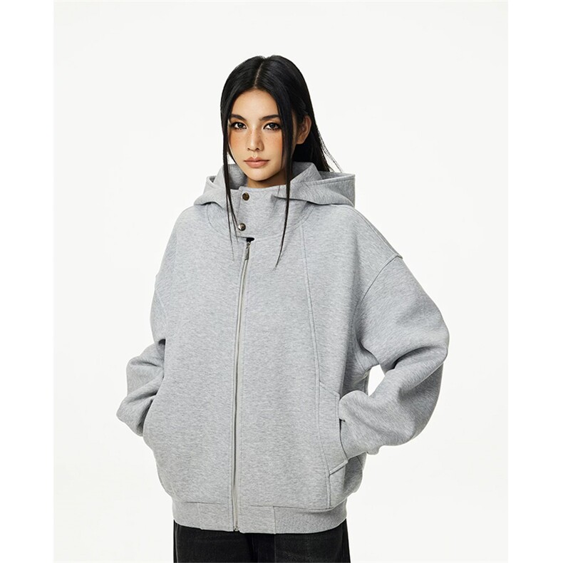 网图高街重磅320g华棉大码解构连帽开衫卫衣男W24568特P55控108，男装卫衣，电商A001-1