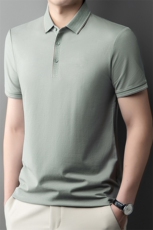 暴款男棉纽扣款透气polo衫长袖T恤上衣百搭商务风休闲男，男装T恤，钱塘6003（原4033）