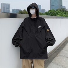Wt8719-P48日系cityboy字母印花情侣冲锋衣，男装夹克，星座1501-1