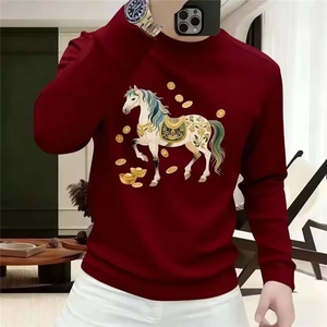 1506-1/WF1671/P37红色本命年卫衣红色男女百家姓新年保暖衣服图片