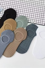 袜子男士春夏款纯色浅口隐形袜船袜硅胶防滑抽条百搭短袜DW36-p25，袜子，星座224