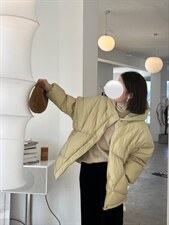 【现货】秋冬新款韩宽松连帽羽绒服达标90白鸭绒，女装羽绒服，OURS