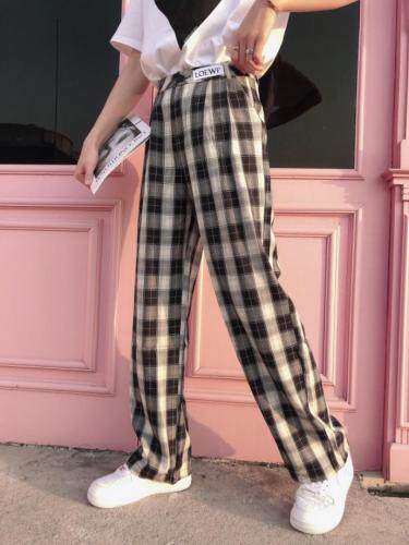 春夏新款格子阔腿裤，女装，1+1 MAIN ROAD