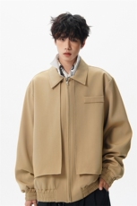 现货秋季短款翻领夹克男潮牌假两件休闲外套星座812-JK11-P95，男装夹克，星座812