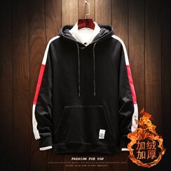 冬季新款加绒加厚日系木板复古运动休闲连帽卫衣男外套WY2320-P55，男装卫衣，电商A021A