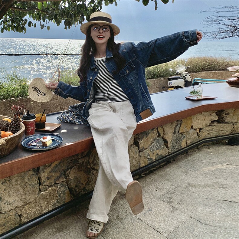 【现货】春装新款贴标牛仔外套，女装牛仔外套，浙宝220