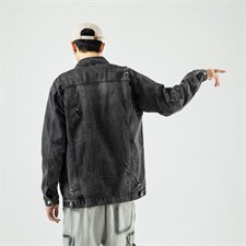 jk820-p85--限价128无影墙牛仔夹克肥仔秋款量足绣花印花大码,男装夹克,星座103A