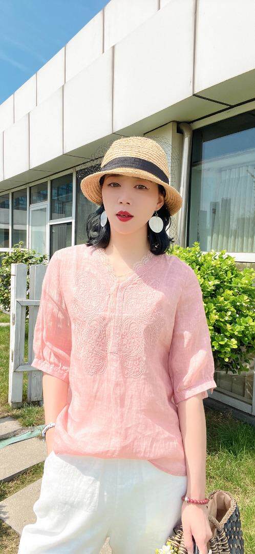 纯苎连衣裙小衫裤子裙子衬衣 时尚风 风淑女风休闲风，女装连衣裙，川哲