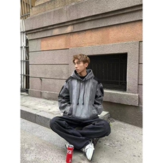 【有货】拼接牛仔卫衣男款春秋高级感痞帅水洗夹克JK8622HH-特P75，男装夹克，星座1007（原301D）