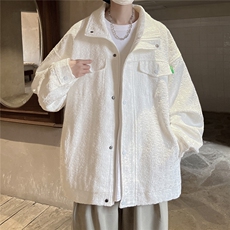 小香风美式牛仔大码M-5XL夹克大皂风百搭工装外套JK8740P125控168，男装夹克，星座227-7