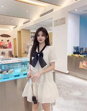 蝴蝶结连衣裙，女装连衣裙，时代公主