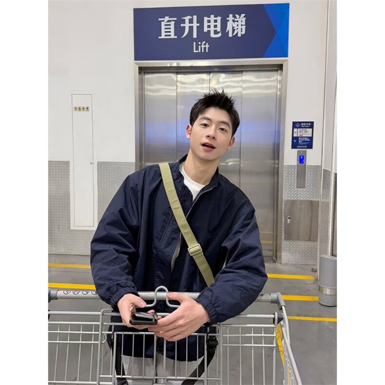 2025美式立领工装教练飞行夹克外套男秋季潮牌宽松男生上衣图片