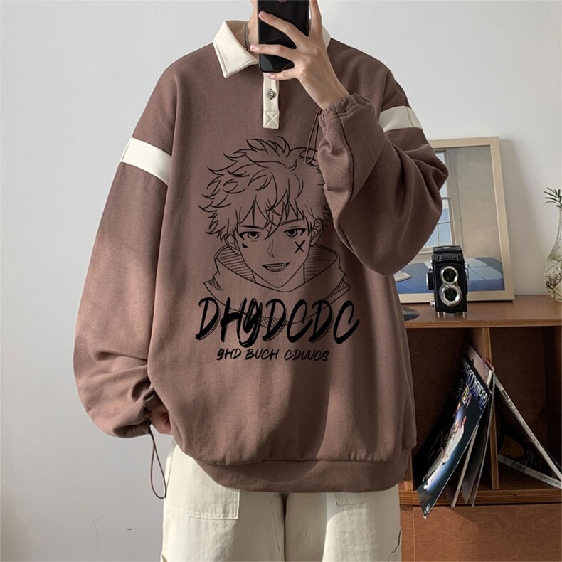 电商DSA028-PLCTV208P5065棉新款港风长袖POLO衫男,男装Polo衫,电商A028