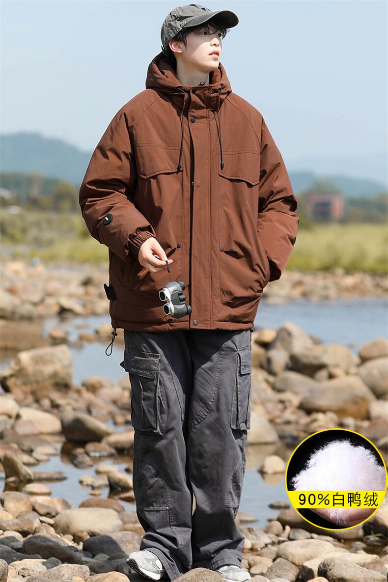 2023冬上新加绒加厚羽绒服休闲冲锋衣外套男女8313-P220控价318,男装羽绒服,电商A441-1