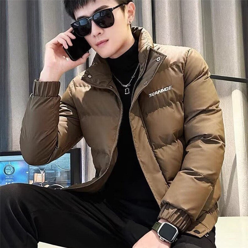 棉服男士2025冬季新款三防情侣时尚加厚短款黑色立领外套面包服,男装棉衣,星座506A