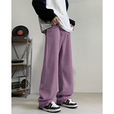 得物品质秋款男牛仔裤中性风宽松休闲直筒长裤NK703P45，男装牛仔裤，星座1013-1