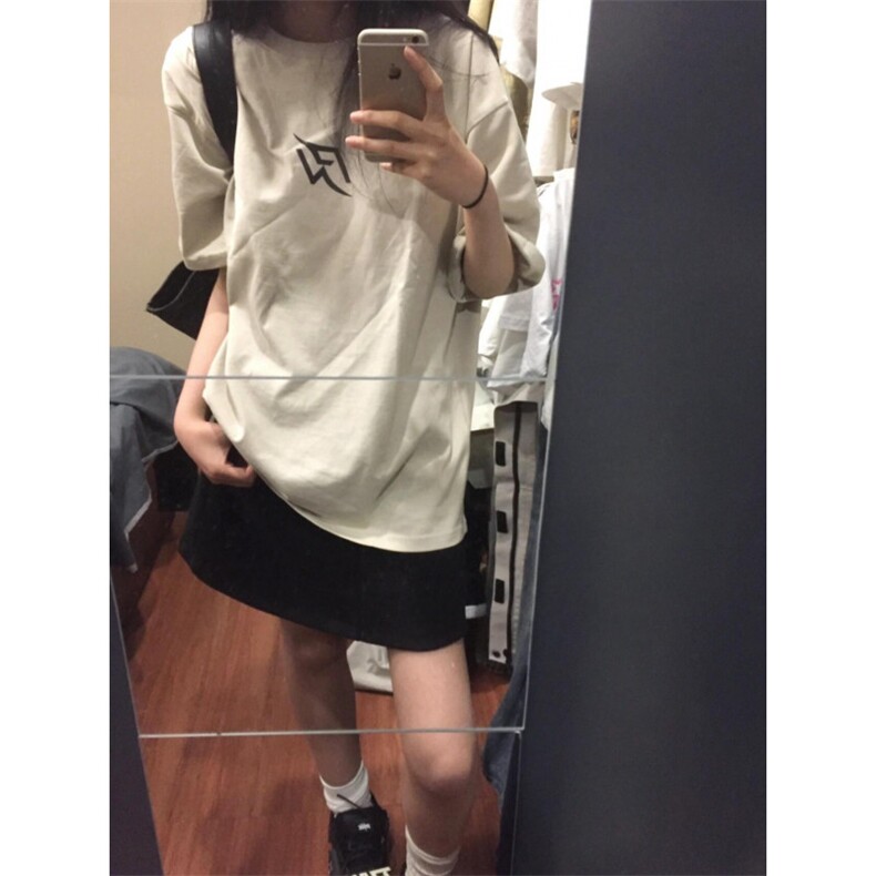 T0684-P25 美式复古字母短袖 男女同款潮流上衣图片