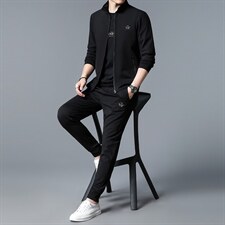 S3032-3钱塘2020-2春秋新款百搭时尚休闲简约长袖套装卫衣P225，男装休闲套装，钱塘207-2