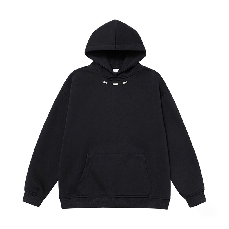 抖音得物高品质秋冬美式高街重磅结构金属装饰连帽卫衣外套XS104，男装卫衣，电商A486