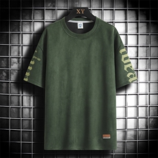 新款短袖男网格挂拍t恤夏季休闲百搭印花圆领T恤男上衣TC3136-P35，男装T恤，星座717
