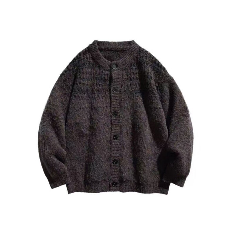 复古简约软糯拼色设计感针织开衫男女慵懒风毛衣MY02522-P65，男装针织衫/毛衣，星座308B-2