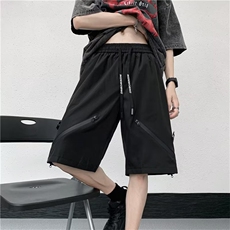 美式机能风冲锋裤男夏工装拉链裤潮牌户外运动休闲短裤K4115-P35，男装休闲裤，星座412-3