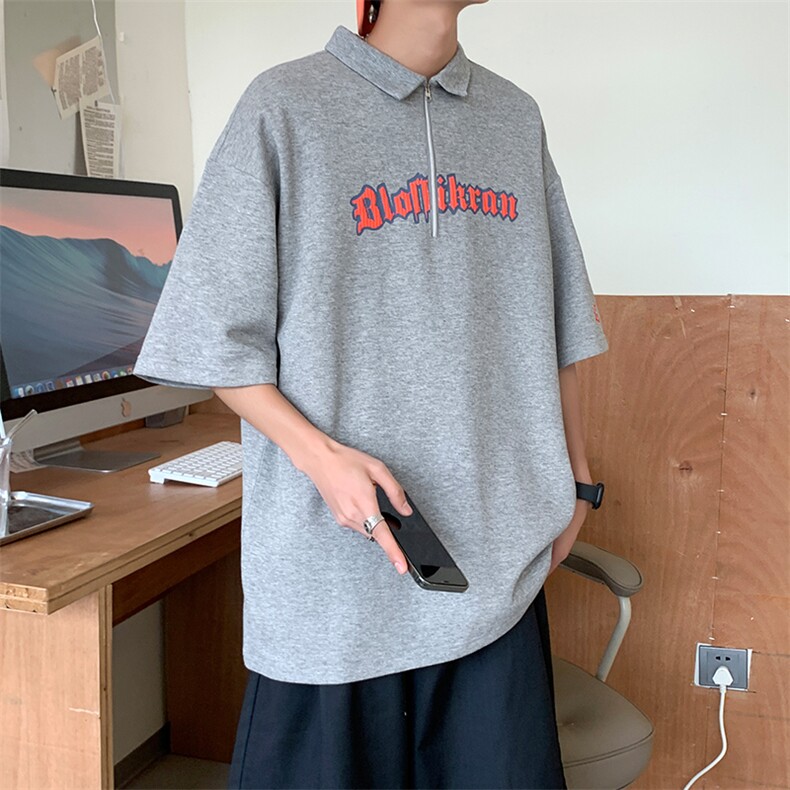 夏季新款POLO杉休闲潮流美式华夫格百搭翻领短袖T恤PL3321-P51,男装T恤,星座717