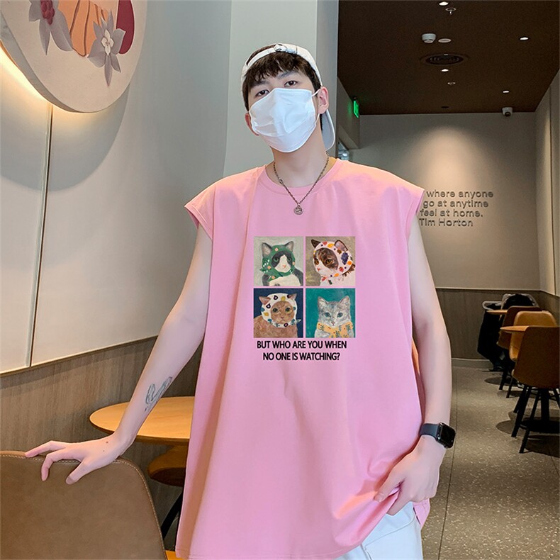 直播抖音得物品质纯棉重磅250克男无袖背心T恤T555P28控39,男装背心/马甲,电商C408(原B339-1)