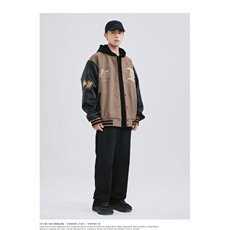 J9863-P62美式复古潮流新款拼接棒球服宽松休闲夹克外套，男装夹克，星座617A-2